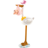 Figura cigüeña bebé rosa
