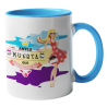 Taza Antes Muerta que sencilla azul