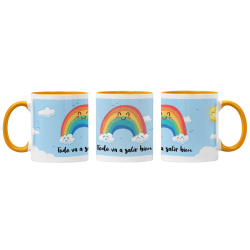 Taza arco iris