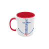 Taza ancla corazón roja