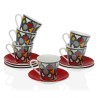 Juego de tazas de café baldosa de Bilbao