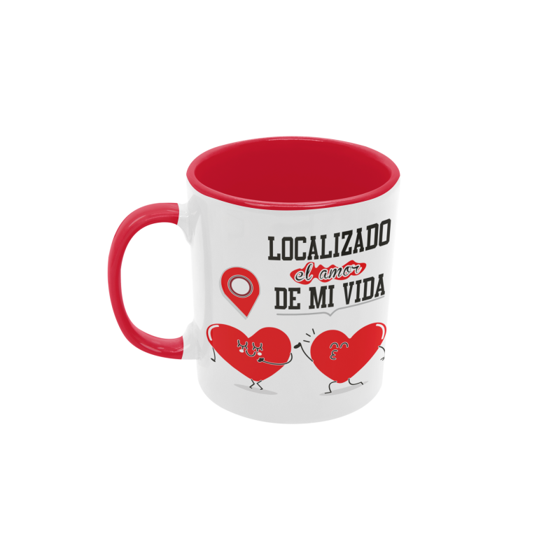 Taza Localizado el Amor de mi Vida roja