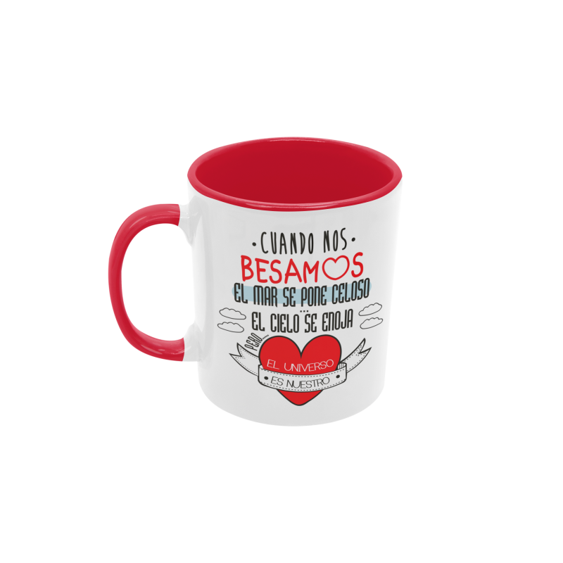 Taza El universo es nuestro roja