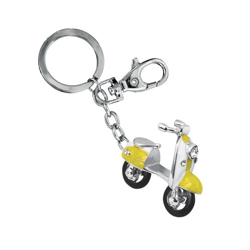 Llavero moto vespa amarillo