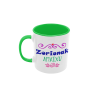 Taza Zorionak amatxu verde