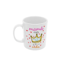 Taza Mamá eres la reina de la casa y de mi corazón blanca