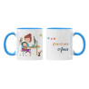 Taza Eskerrik asko Ama Teletrabajo azul