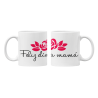 Taza Feliz día mamá blanca