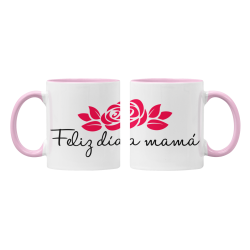 Taza Feliz día mamá rosa