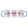 Taza Amatxu hay una sola FLORES azul