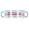 Taza Madre hay una sola FLORES azul