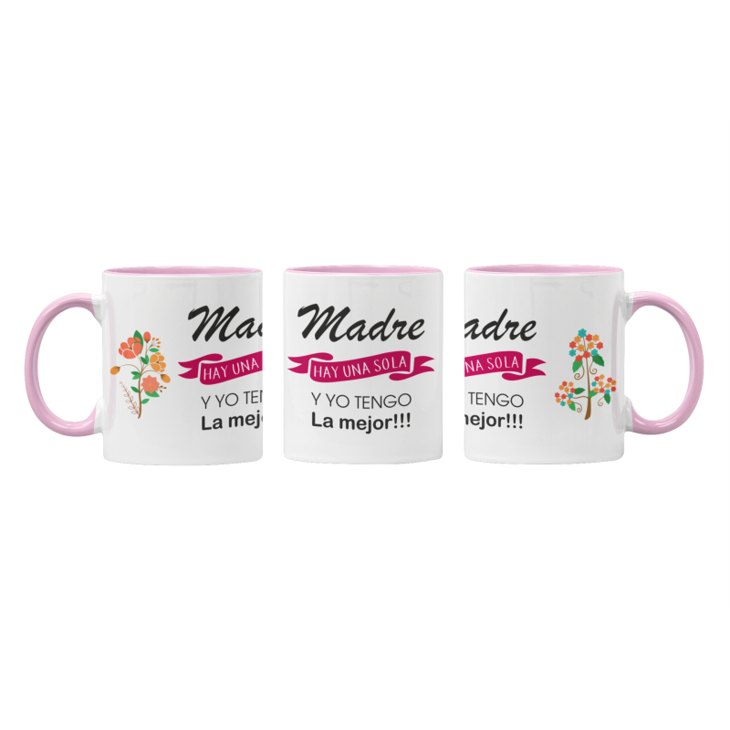 Taza Madre hay una sola FLORES rosa