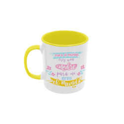 Taza Madre para mí eres el mundo amarilla