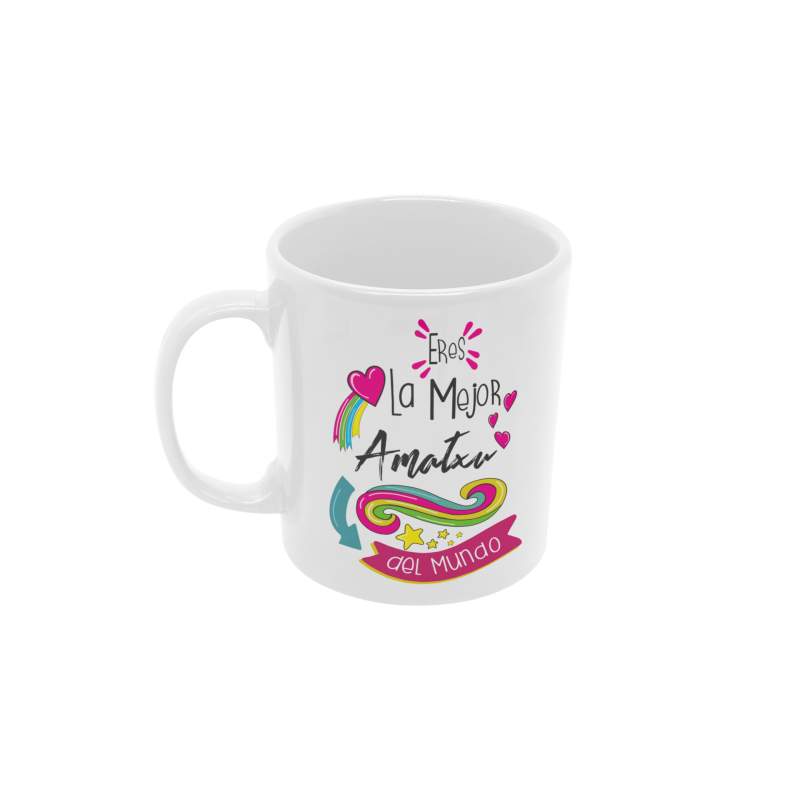 Taza Eres la mejor amatxu del mundo blanca