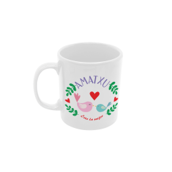 Taza Amatxu eres la mejor blanca