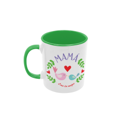 Taza Mamá eres la mejor verde