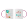 Taza La vida no viene con un manual viene con una madre rosa