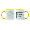 Taza Te quiero Ama amarilla