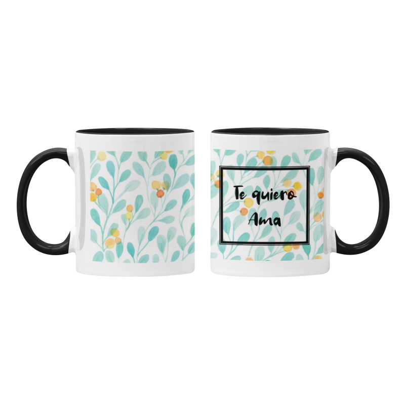 Taza Te quiero Ama negra