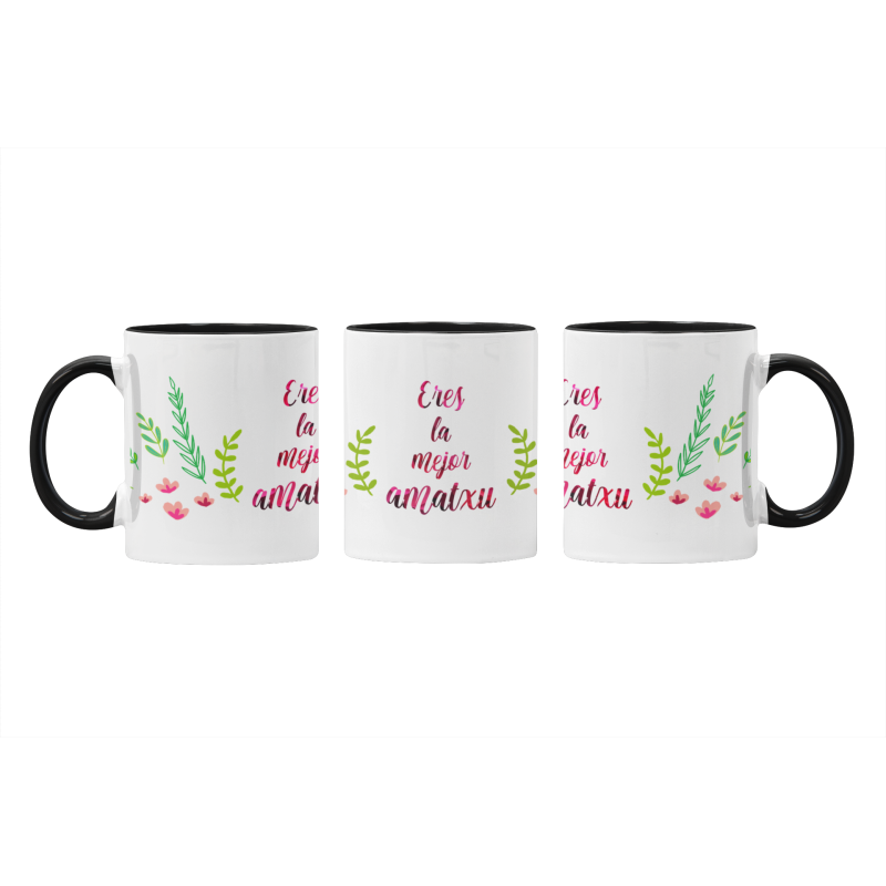 Taza Eres la mejor Amatxu negra