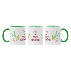 Taza Eres la mejor Amatxu verde