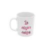 Taza La mejor Ama Flores blanca