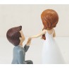 Figura tarta boda pedida de rodillas detalle