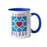 Taza Baldosa corazón Bilbao azul I love Bilbao