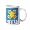 Taza Baldosa Flor Bilbao blanca