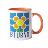 Taza Baldosa Flor Bilbao naranja