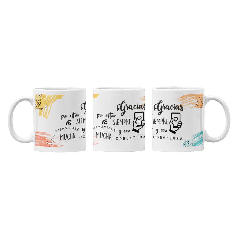 Taza Gracias por estar siempre blanca