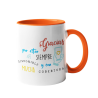Taza Gracias por estar siempre disponible y con mucha cobertura  naranja