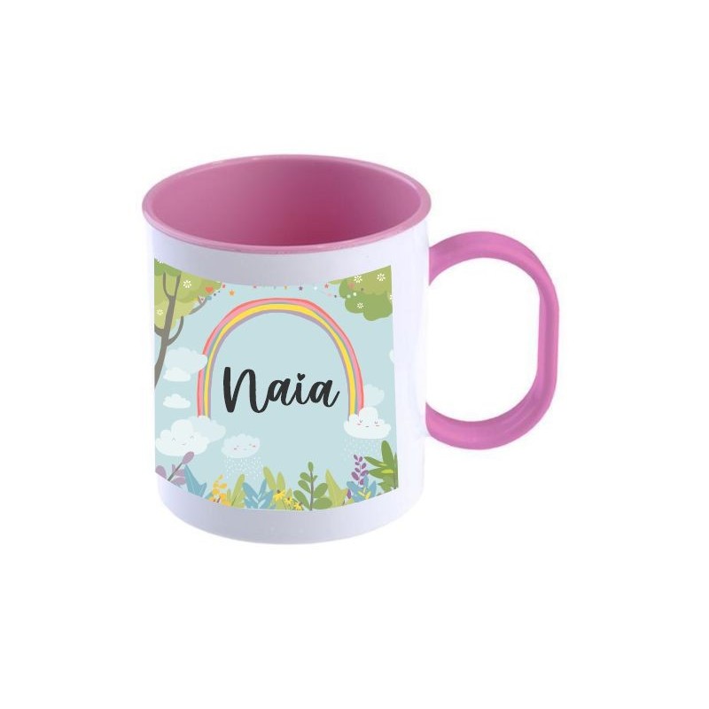 Taza de plástico personalizada con nombre