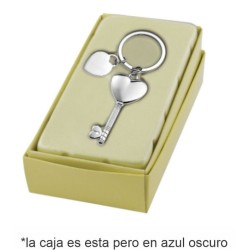 Llavero llave corazón con caja