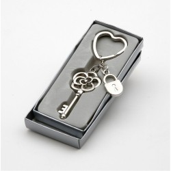 Llavero llave de mi corazón con candado en caja