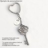 Llavero llave de mi corazón con candado ejemplo de personalización